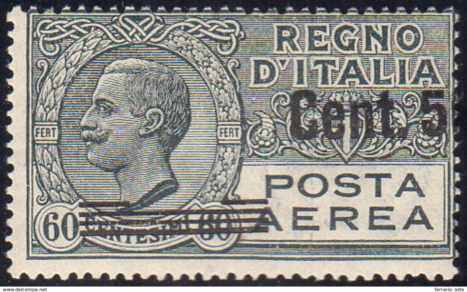 1927 - 50 Cent. Su 60 Cent., Solo "cent.5" In Soprastampa (8e), Gomma Integra, Perfetto. G.Bolaffi, ... - Ohne Zuordnung