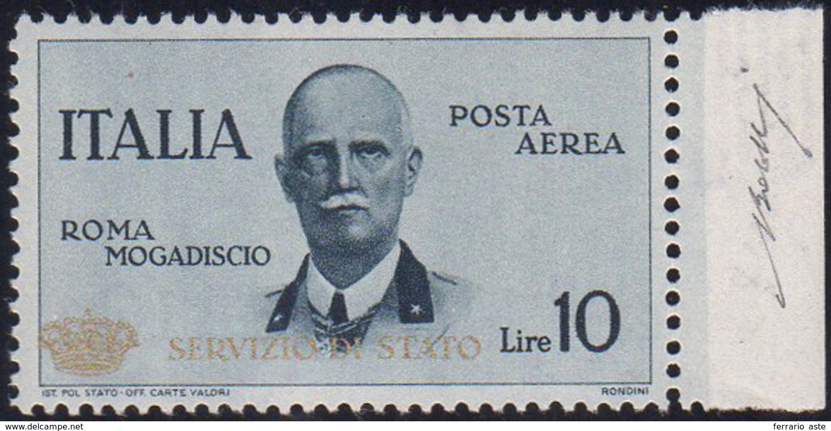 SERVIZIO AEREO 1934 - 10 Lire Coroncina (2), Nuovo, Gomma Originale Integra, Perfetto. Splendido Per... - Non Classificati