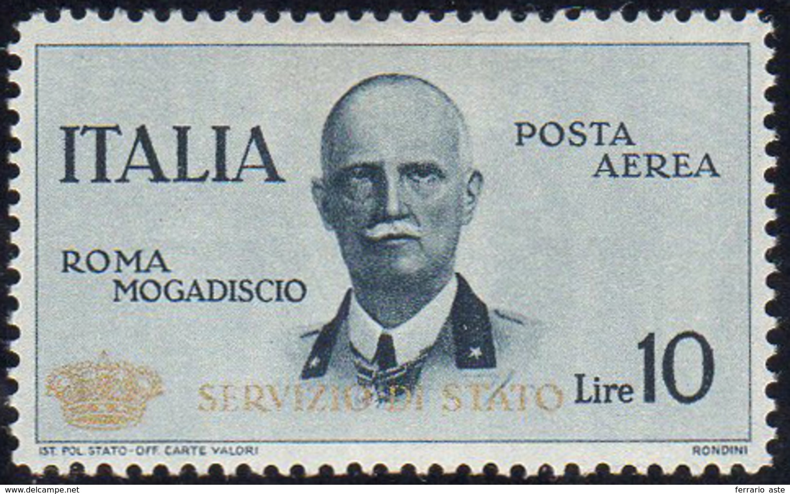 SERVIZIO AEREO 1934 - 10 Lire Coroncina (2), Ottima Centratura, Gomma Originale, Perfetto.... - Zonder Classificatie