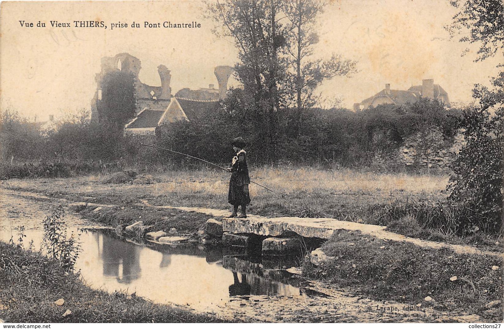 63-THIERS- VUE DU VIEUX THIERS- PRISE DU PONT CHANTRELLE - Thiers