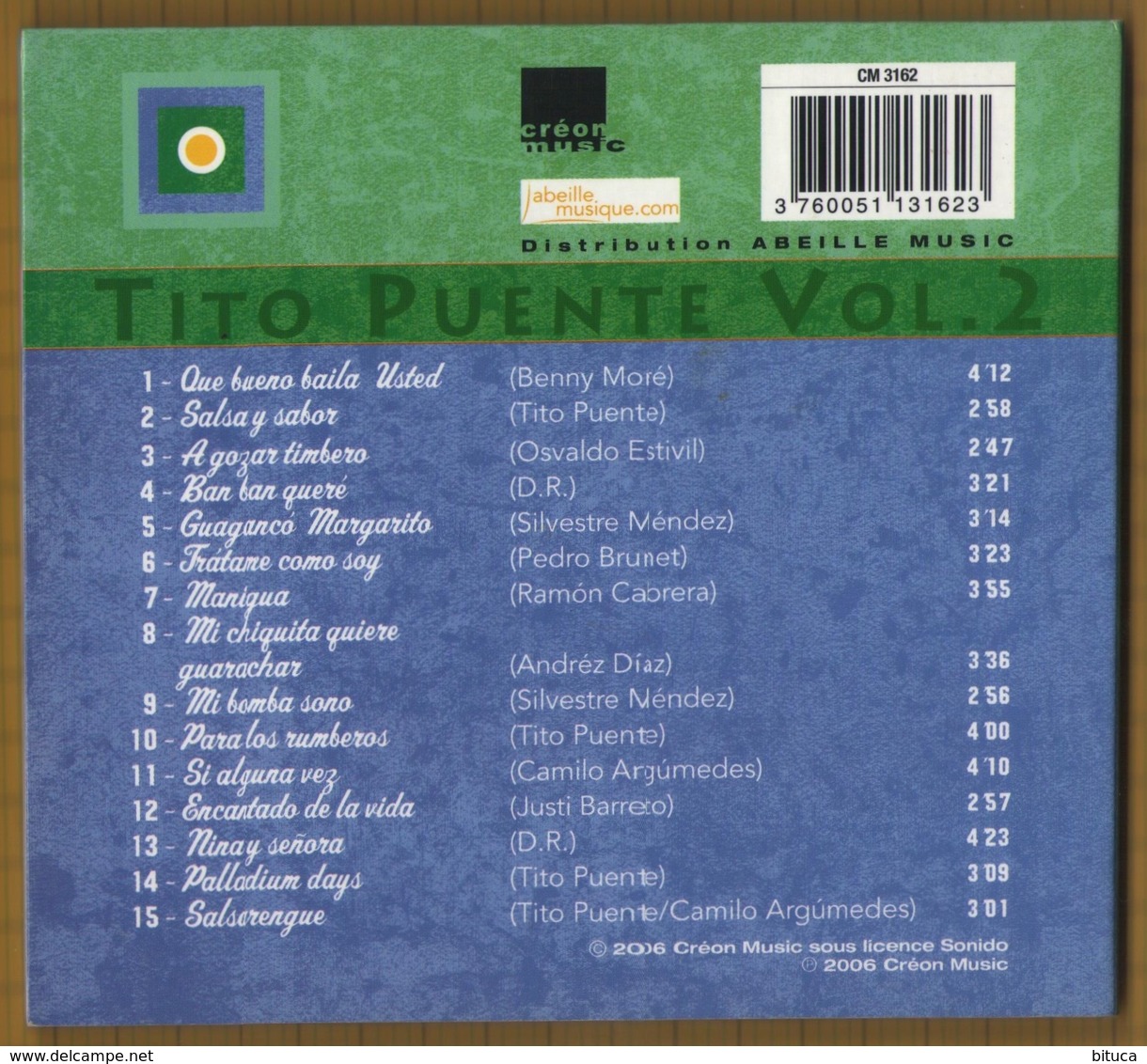 CD 15 TITRES TITO PUENTE VOL.2 BEST OF  BON ETAT & RARE - World Music