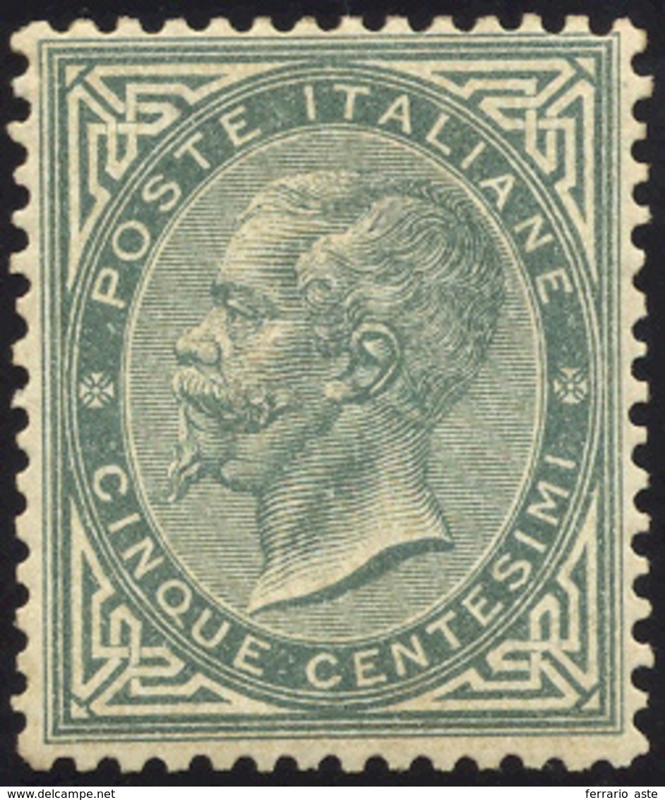 1863 - 5 Cent. De La Rue, Tiratura Di Londra (L16), Buona/ottima Centratura, Gomma Originale, Perfet... - Sonstige & Ohne Zuordnung