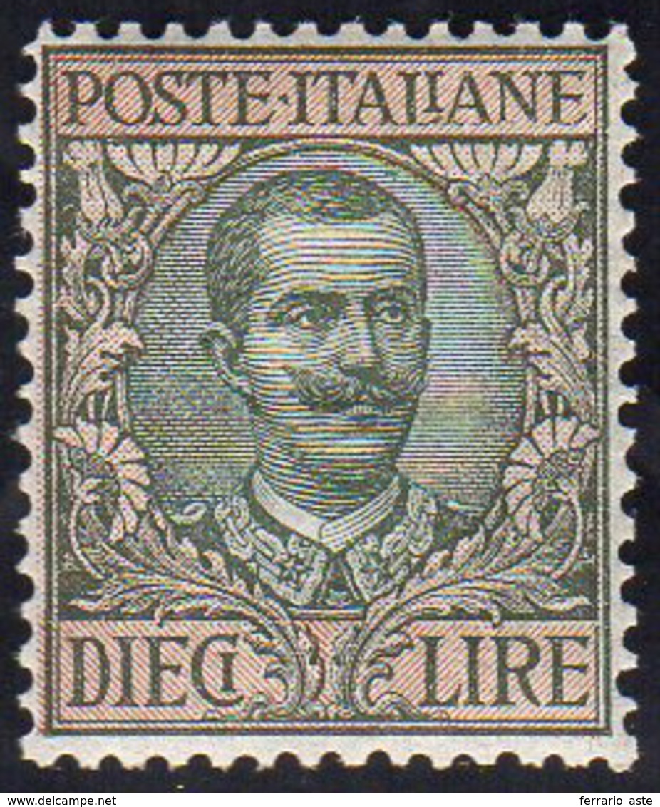 1901 - 10 Lire Floreale (91), Ottima Centratura, Gomma Integra, Perfetto. Bello!... - Otros & Sin Clasificación