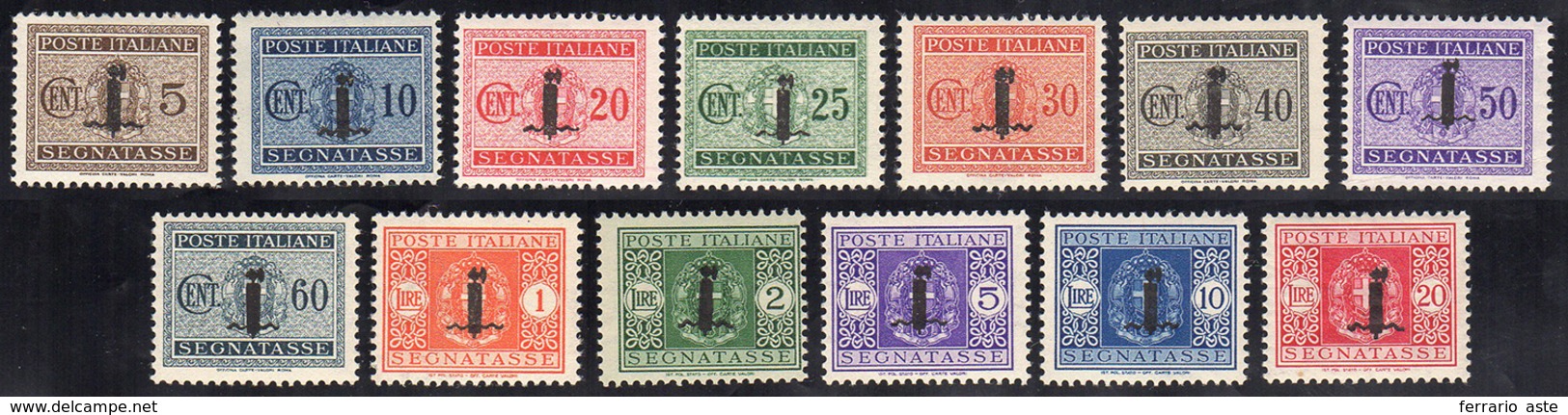 1944 - Soprastampati Fascetto (60/72), Gomma Integra, Perfetti.... - Other & Unclassified