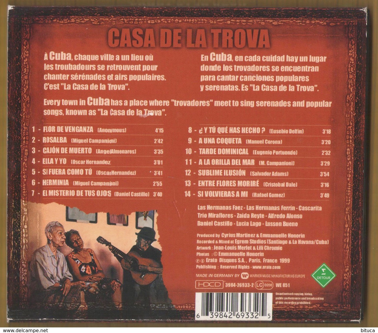 CD 14 TITRES CASA DE LA TROVA  BON ETAT & RARE - Musiques Du Monde