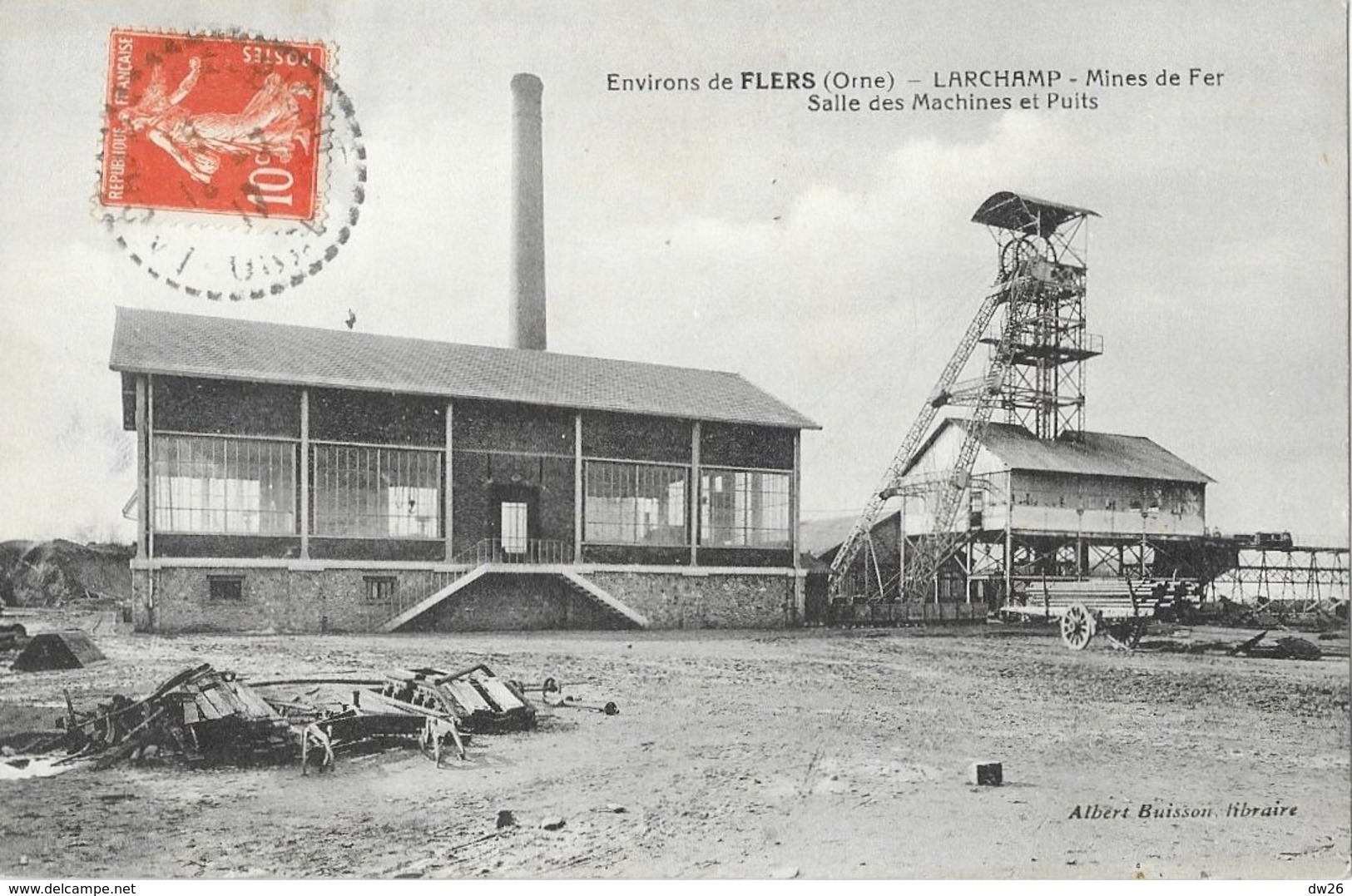 Environs De Flers (Orne) - Larchamp, Mines De Fer, Salle Des Machines Et Puits - Edition Albert Buisson - Other & Unclassified
