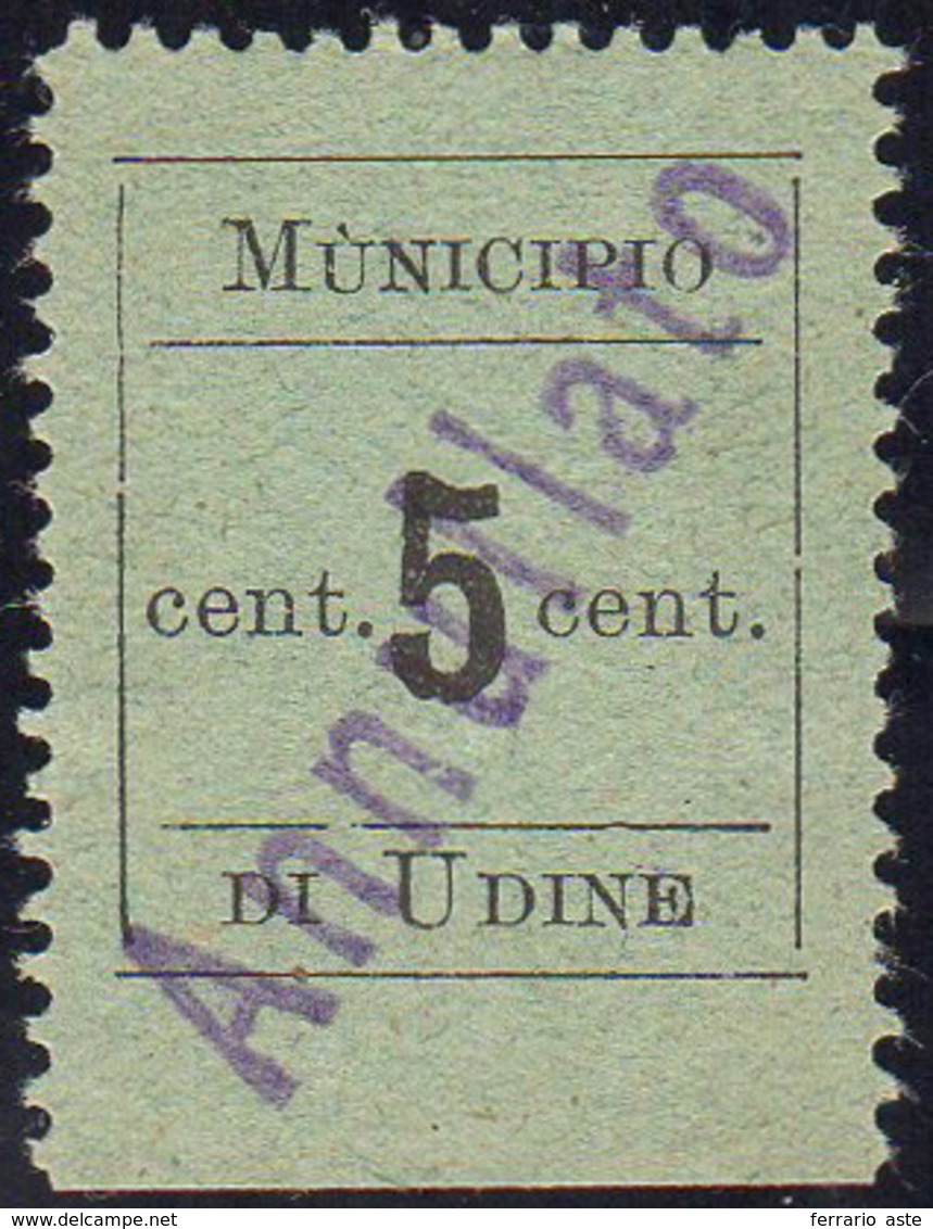 UDINE 1918 - 58 Cent., "u" Di "municipio" Con Accento (1b), Usato, Perfetto. Ferrario.... - Andere & Zonder Classificatie