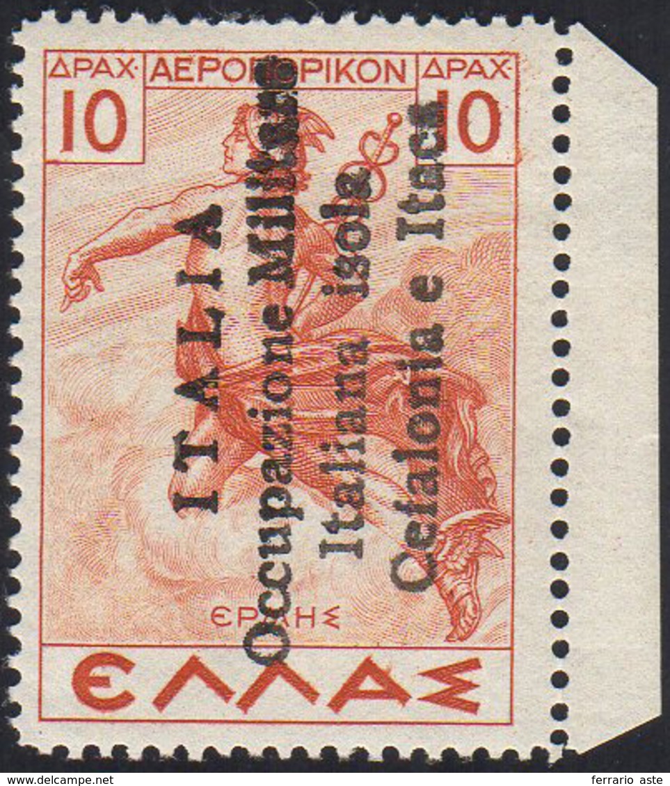 CEFALONIA E ITACA POSTA AEREA 1941 - 10 D. Emissione Di Argostoli, Soprastampa A Mano (18), Gomma In... - Altri & Non Classificati