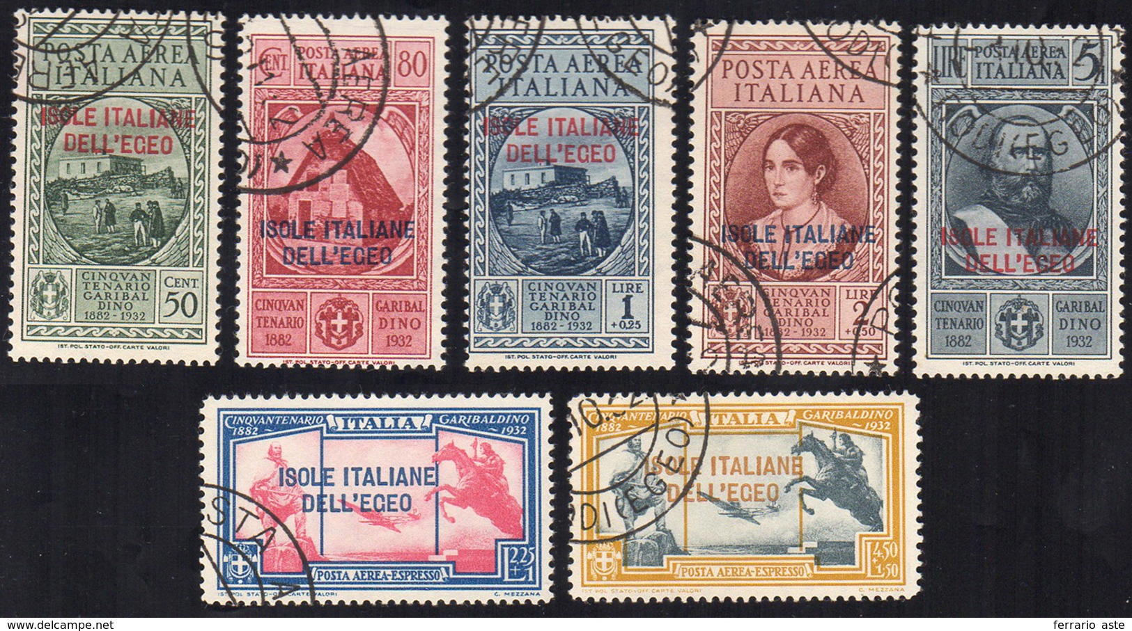 POSTA AEREA 1932 - Garibaldi (14/20), Usati, Perfetti.... - Egée