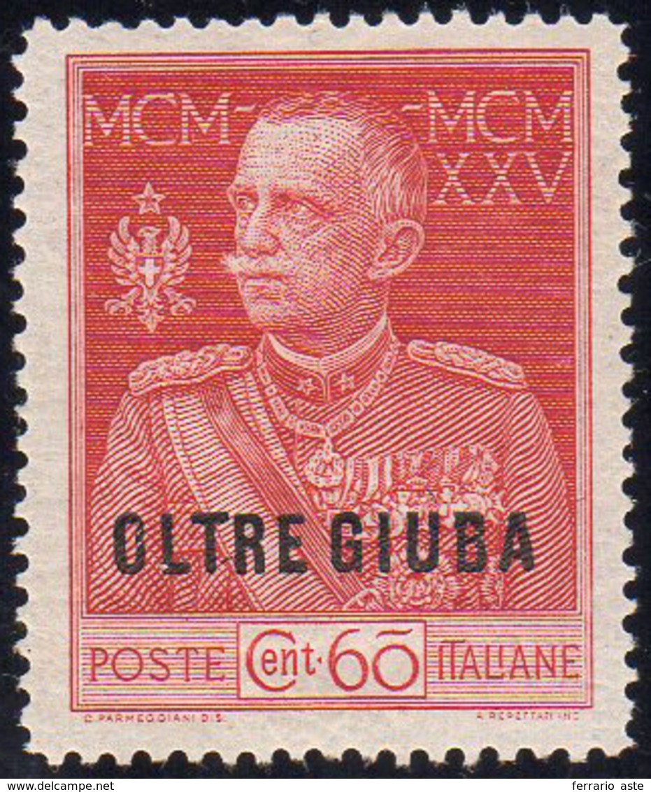 1925 - 60 Cent. Giubileo, Dent. 13 1/2 (21), Ottima Centratura, Gomma Integra, Perfetto. Splendido E... - Oltre Giuba