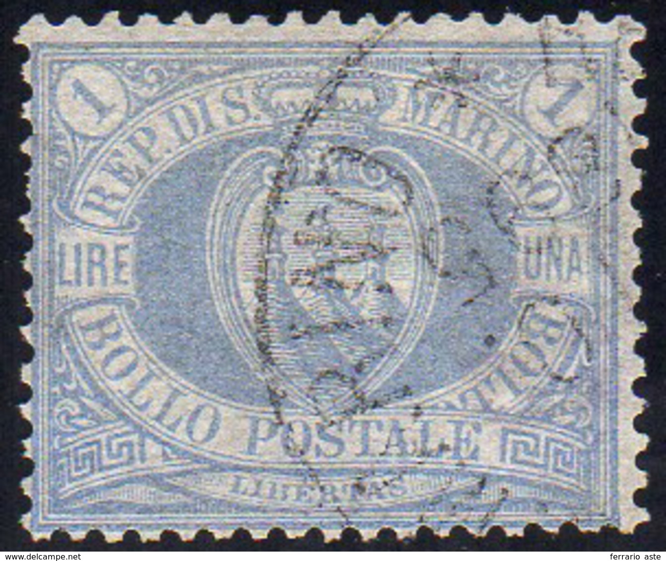 1894 - 1 Lira Oltremare Stemma (31), Usato, Perfetto. A.Diena, Cert. E.Diena E Raybaudi.... - Andere & Zonder Classificatie