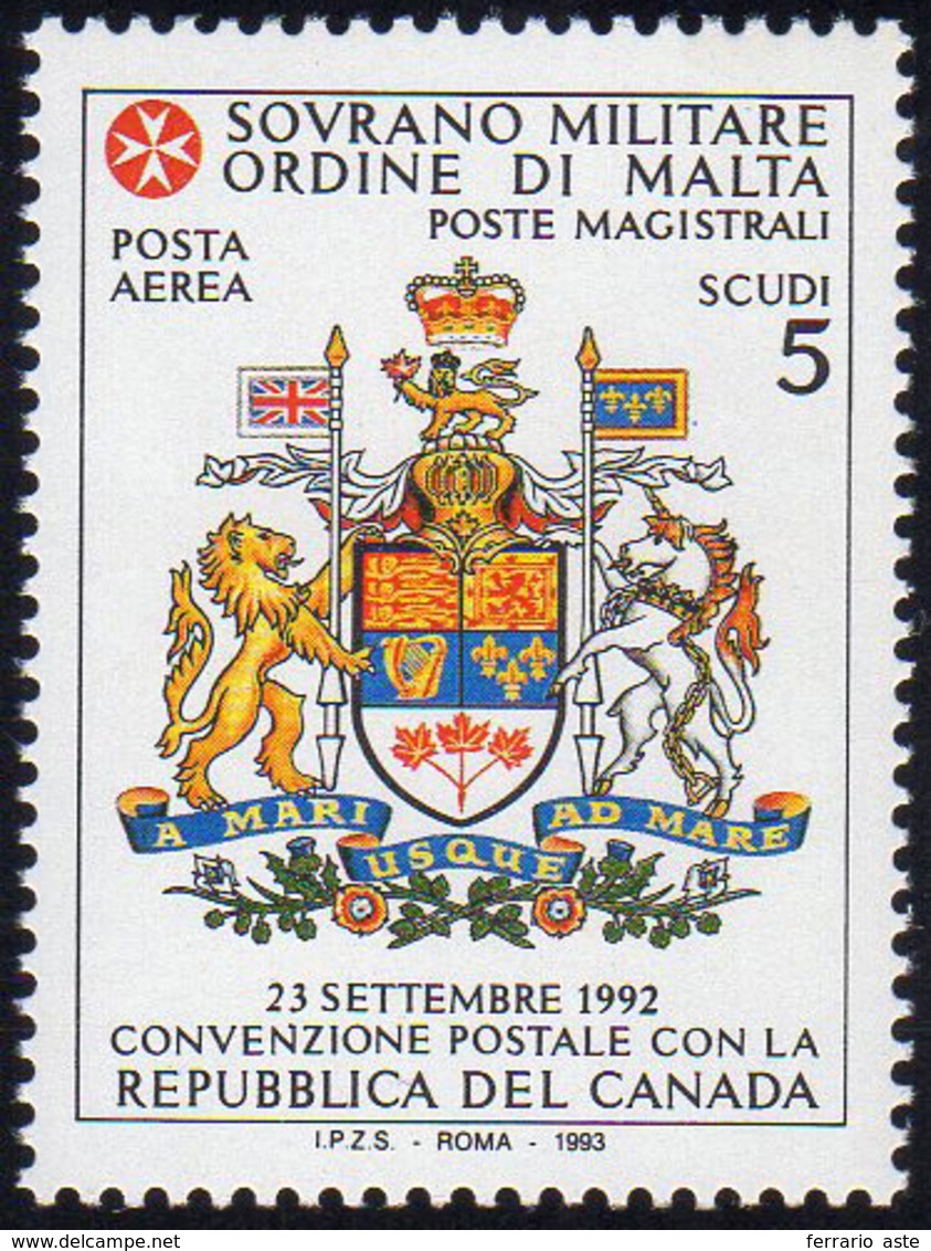 POSTA AEREA 1993 - 5 S. Repubblica Del Canada (47), Gomma Integra, Perfetto. Raro, Tiratura 9.069 Es... - Malta (Orde Van)