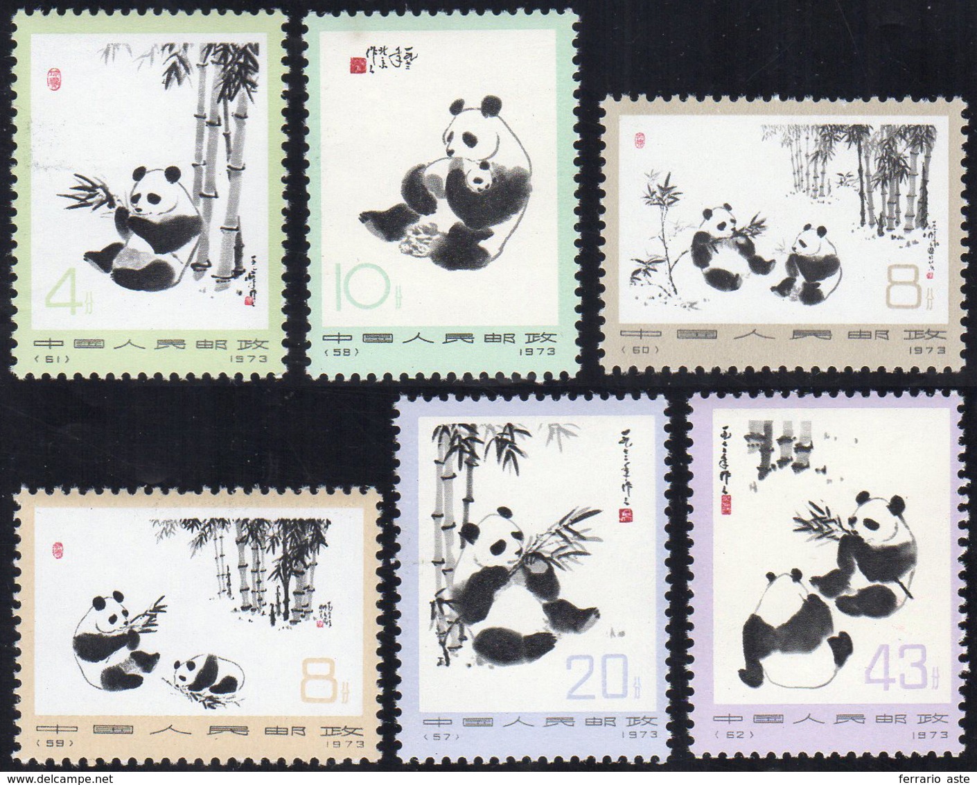 1973 - Panda, Complete Set (M.1126/1131), O. G., MNH.... - Andere & Zonder Classificatie