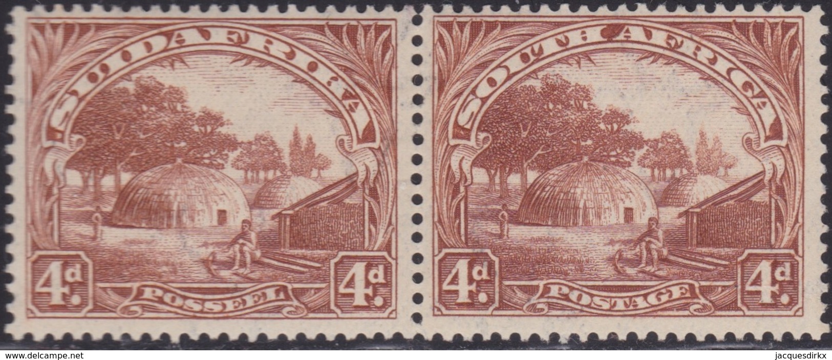 South Africa   .   SG     .    35c  Paire    14x13½     .       *      .       Mint-hinged       .   /    .  Ongebruikt - Ongebruikt