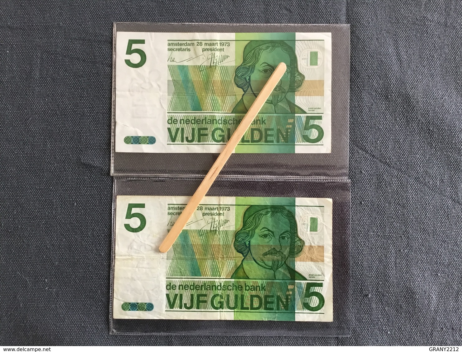 Pays-Bas Lot 5 GULDEN 1973 - Kilowaar - Bankbiljetten
