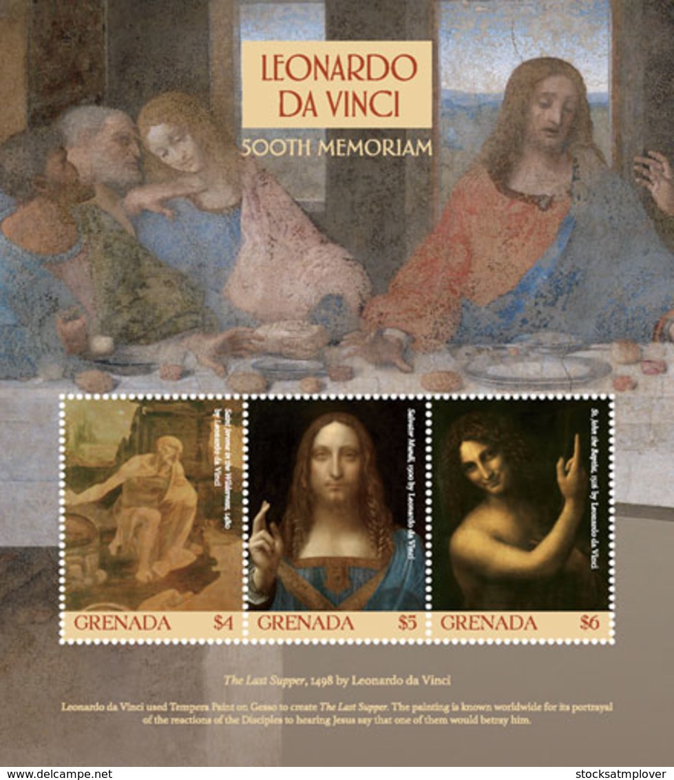 Grenada   2019  Painting Of  Da Vinci   I201901 - Grenada (1974-...)