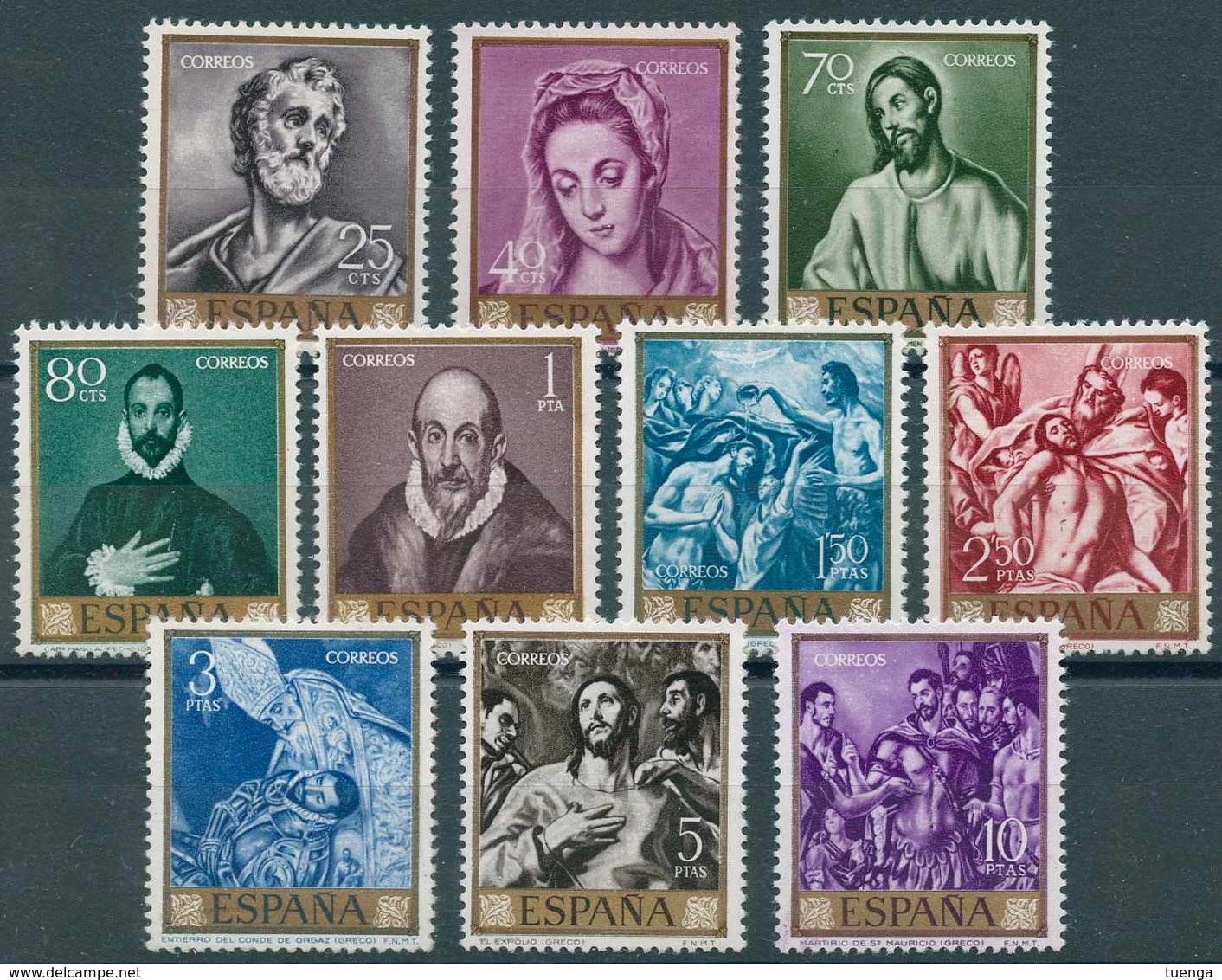 España 1961. Edifil 1330/39** - Domenico Theotocopoulos El Greco - Unused Stamps