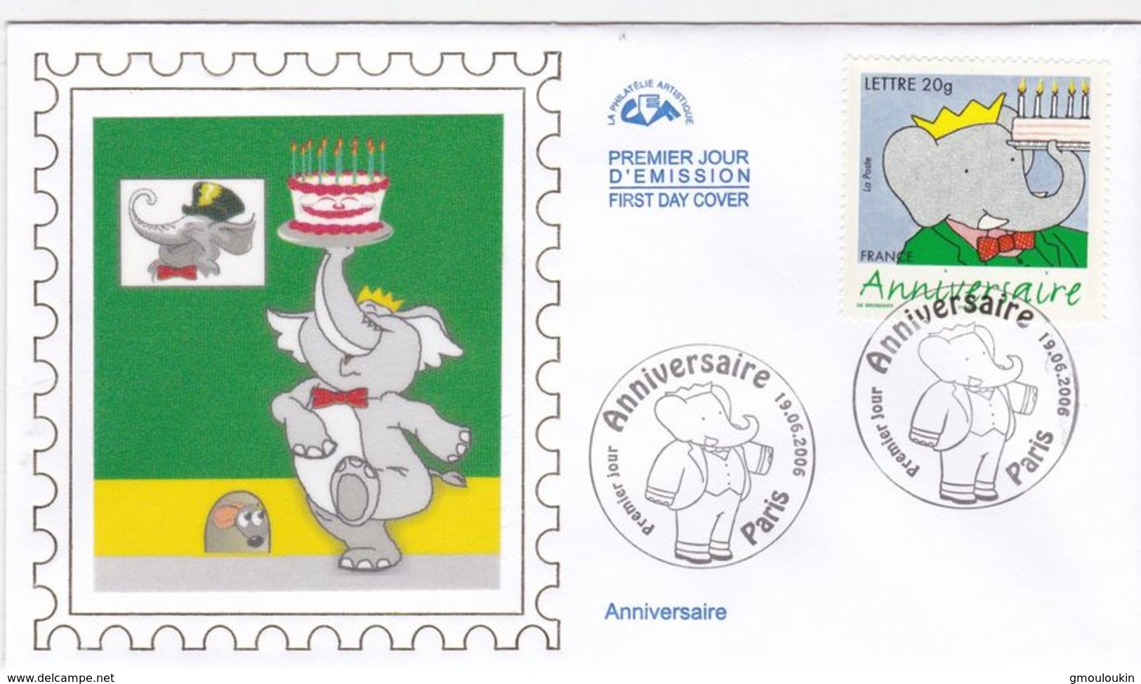 FDC - Enveloppe - Anniversaire - Babar - 2000-2009