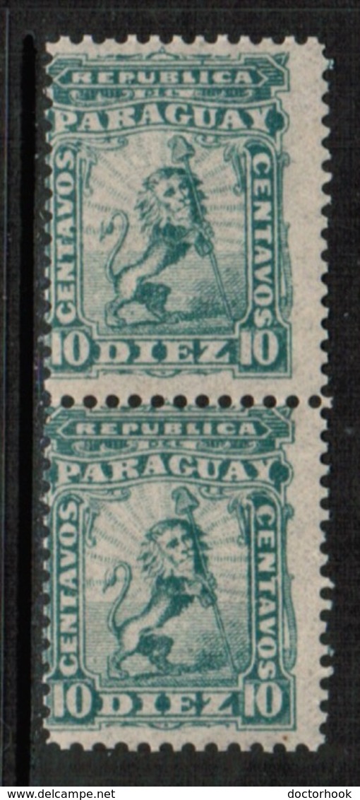 PARAGUAY  Scott # 13** F-VF MINT NH VERTICAL PAIR (Stamp Scan # 498) - Paraguay