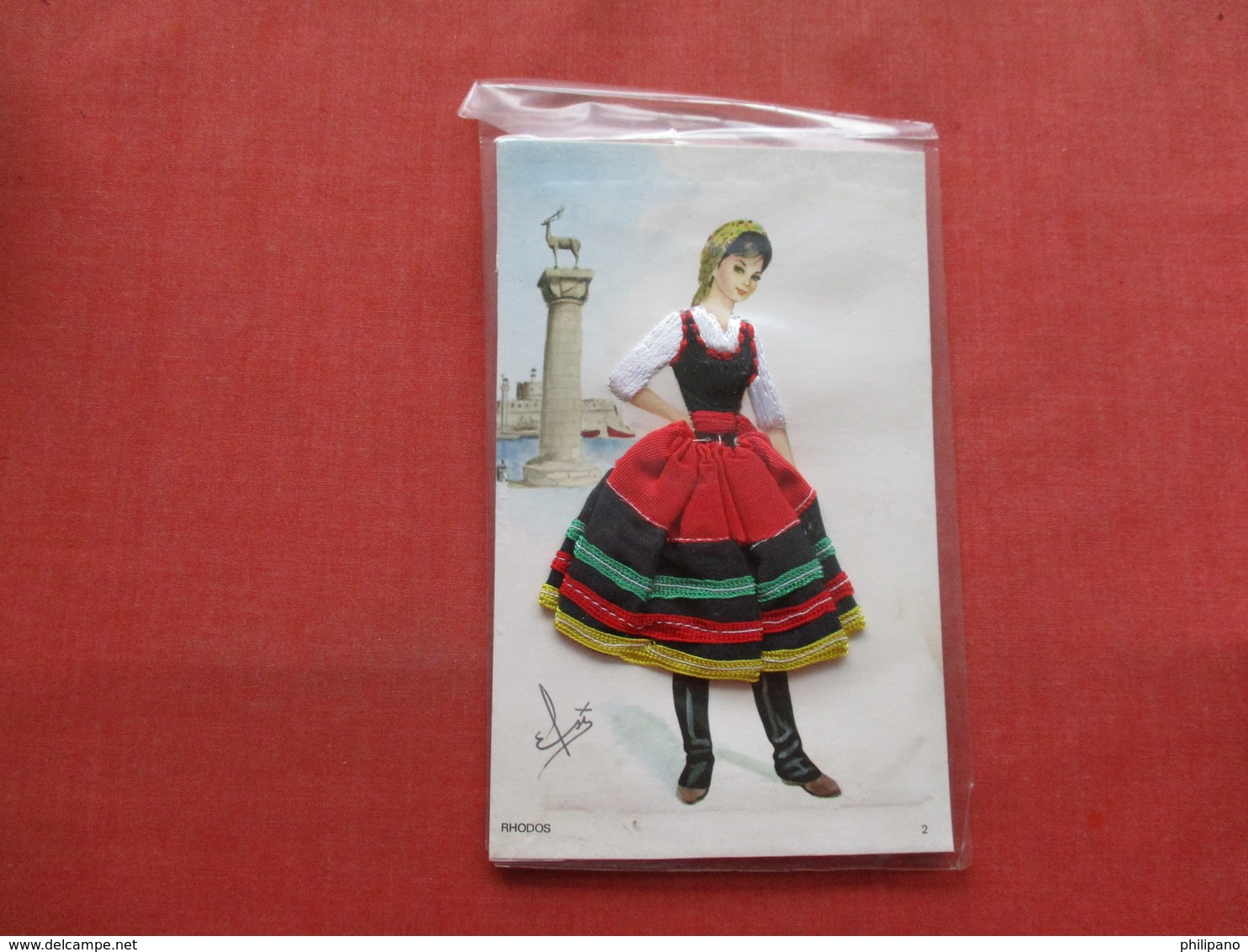 Still In Package- Signed Artist Rhodos   Female Real Cloth Dress  Greece   Not Able To Combine Shipping On     Ref 3333 - Greece