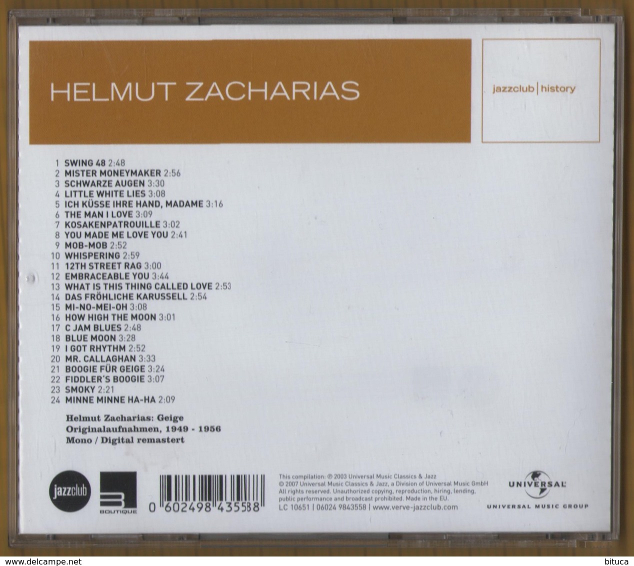 CD 24 TITRES HELMUT ZACHARIAS I GOT RHYTHM  BON ETAT & RARE - Jazz