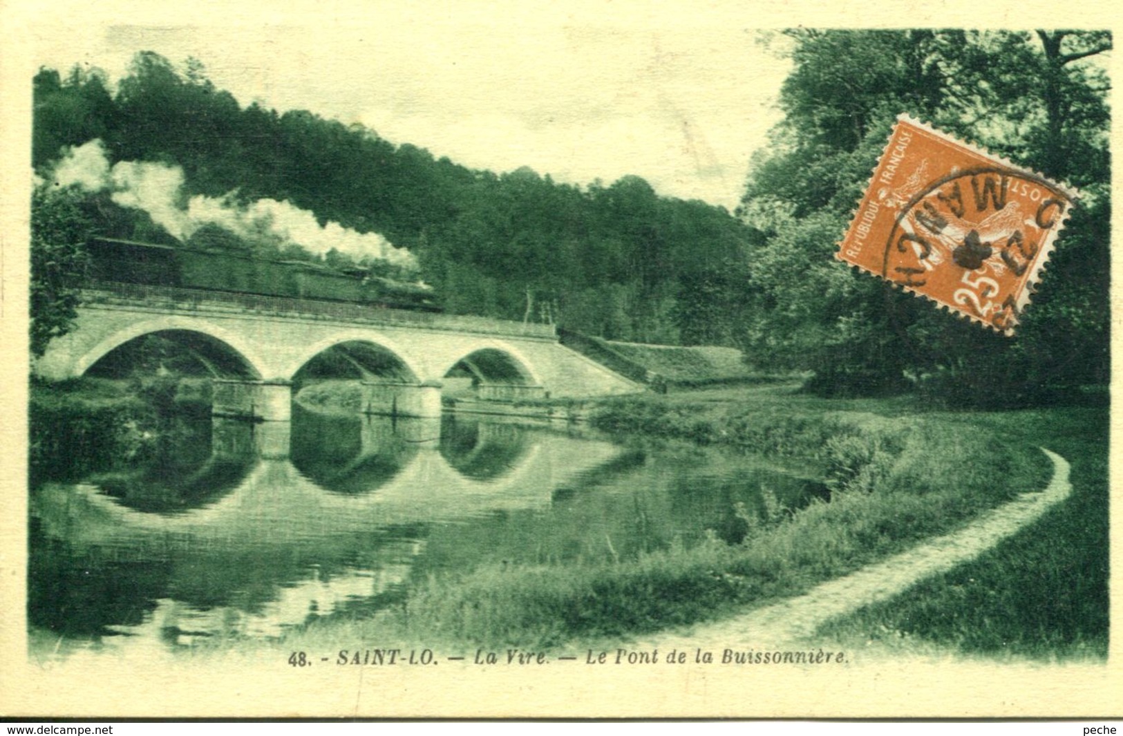 N°72754 -cpa Saint Lo -le Pont De La Buissonière- - Obras De Arte