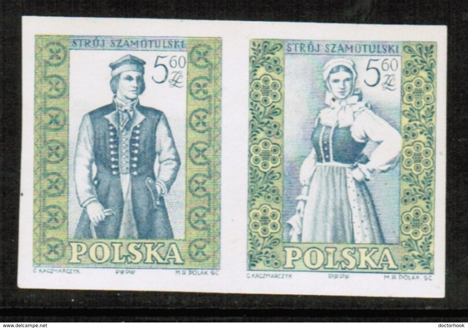 POLAND  Scott # 902-3** VF MINT NH IMPERFORATE PAIR (Stamp Scan # 499) - Unused Stamps