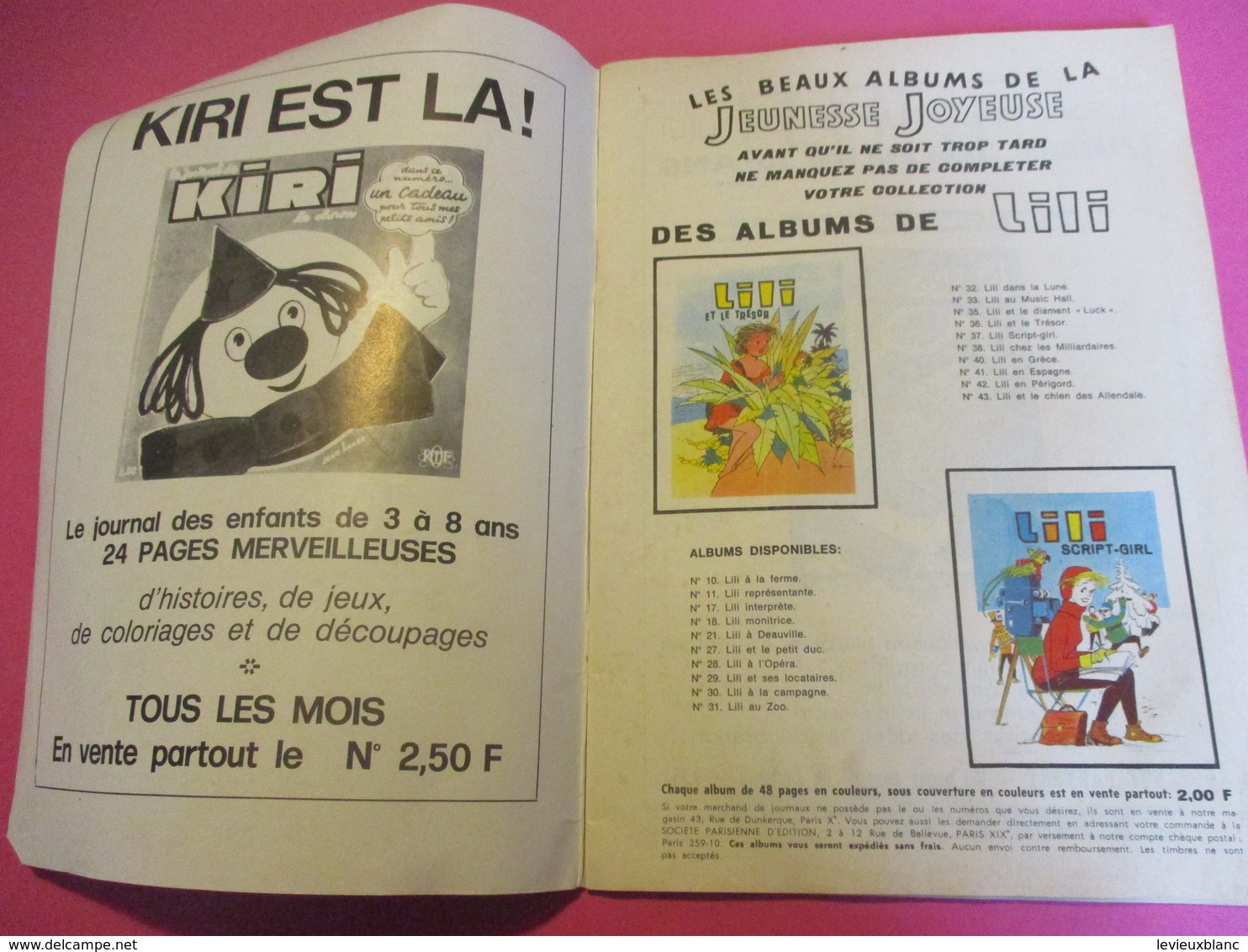 L'Espiégle LILI/Lili Et La Tarasque/Les Beaux Albums De La Jeunesse Joyeuse/  N°34/ 1971    BD150 - Lili L'Espiègle