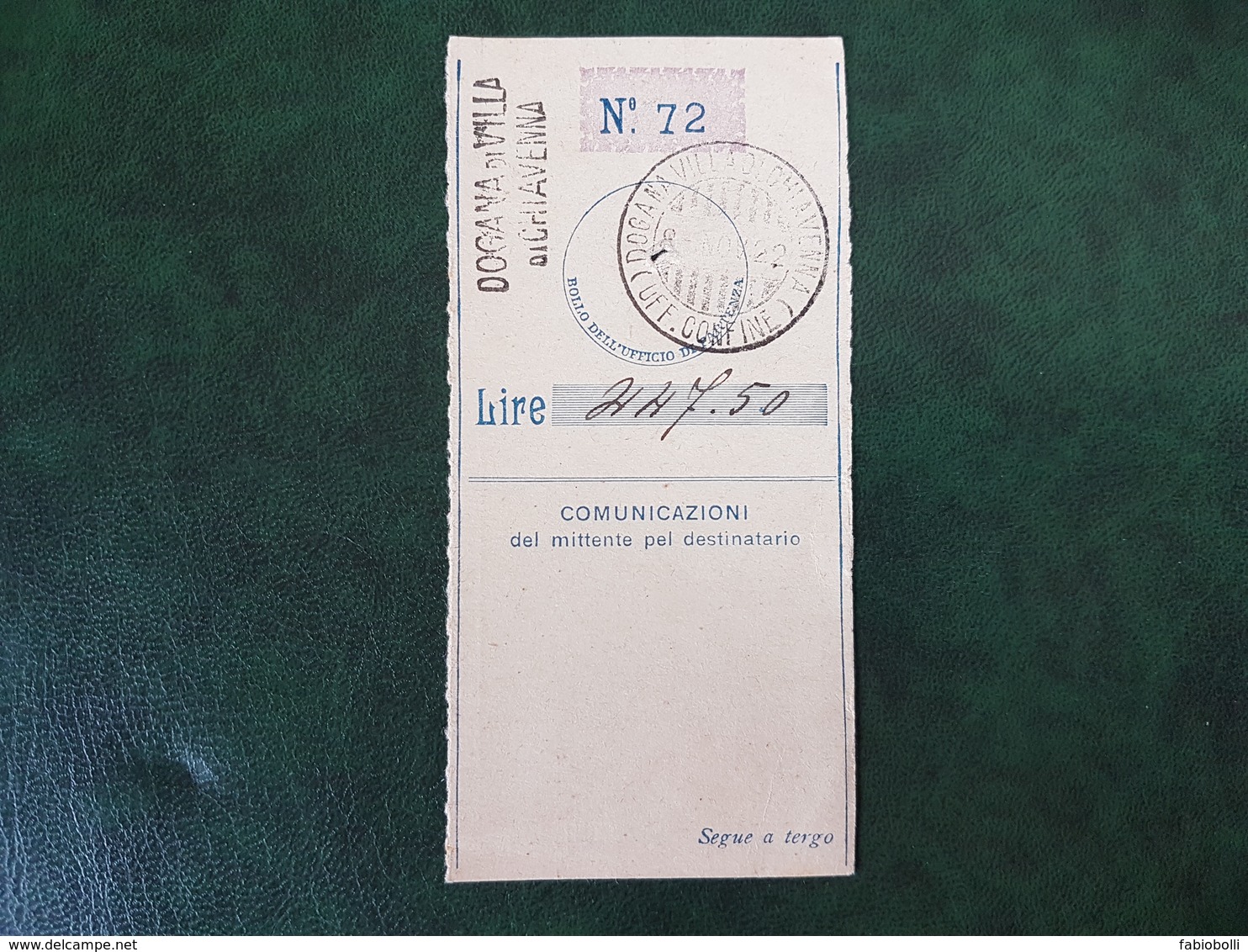 (37575) STORIA POSTALE ITALIA 1922 - Marcofilía