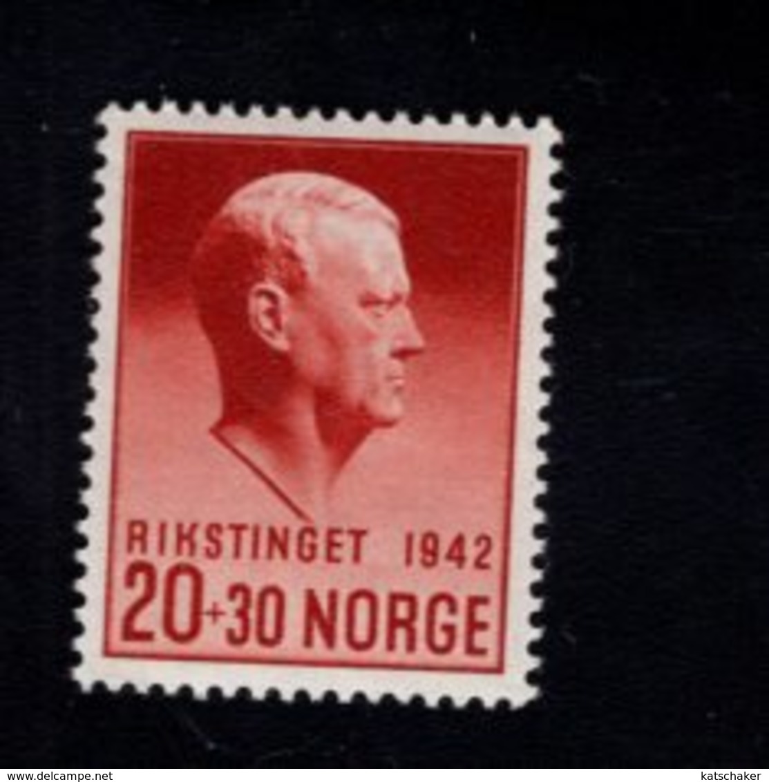 763028699 1942 SCOTT B27 POSTFRIS  MINT NEVER HINGED EINWANDFREI  (XX)  VIDKUN QUISLING - Unused Stamps