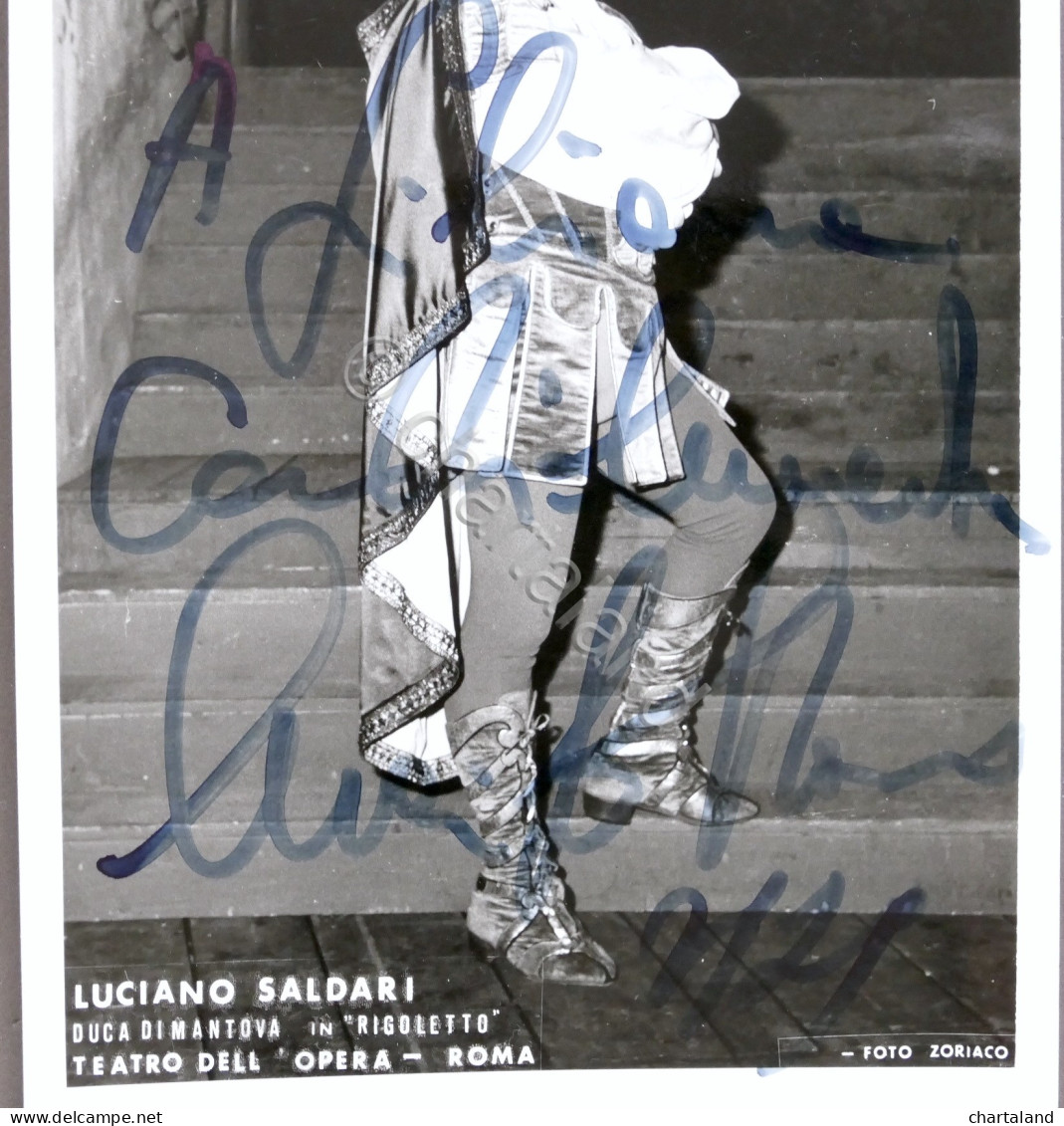 Musica Lirica - Autografo Del Tenore Luciano Saldari - 1980 Ca. - Altri & Non Classificati