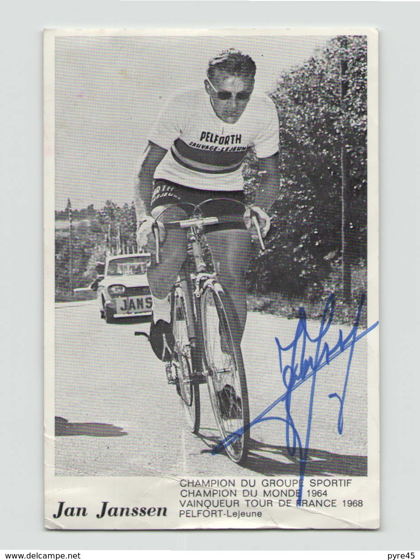 Image Photo Dédicacée Jan Janssen Vainqueur Tour De France 1968 - Autres & Non Classés