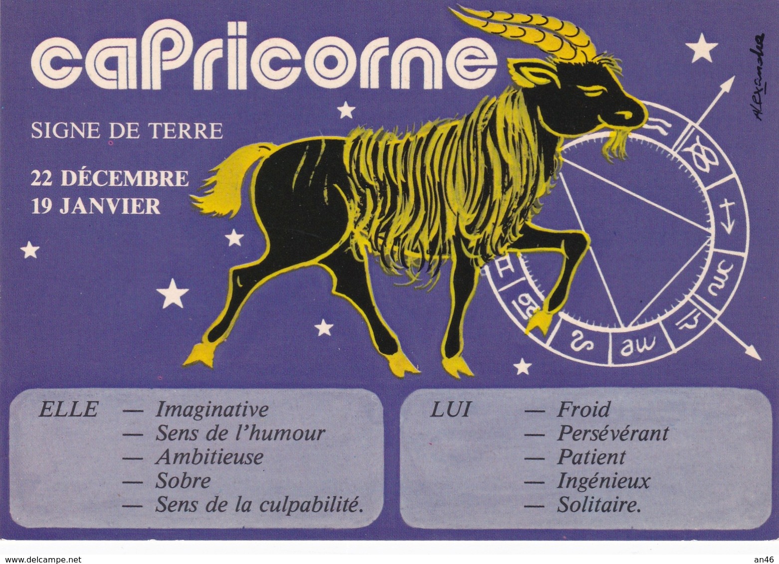 HUMOR UMORISTICHE CARICATURE CAPRICORNE   ORIGINALE 100% - Humour