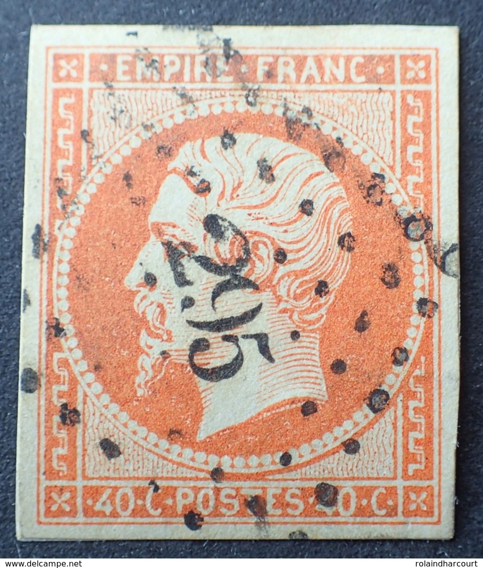 DF50478/479 - NAPOLEON III N°16 Orange Foncé / Rouge (sur Support) - PC 295 : BAYONNE (Basses Pyrénées) - 1853-1860 Napoleon III