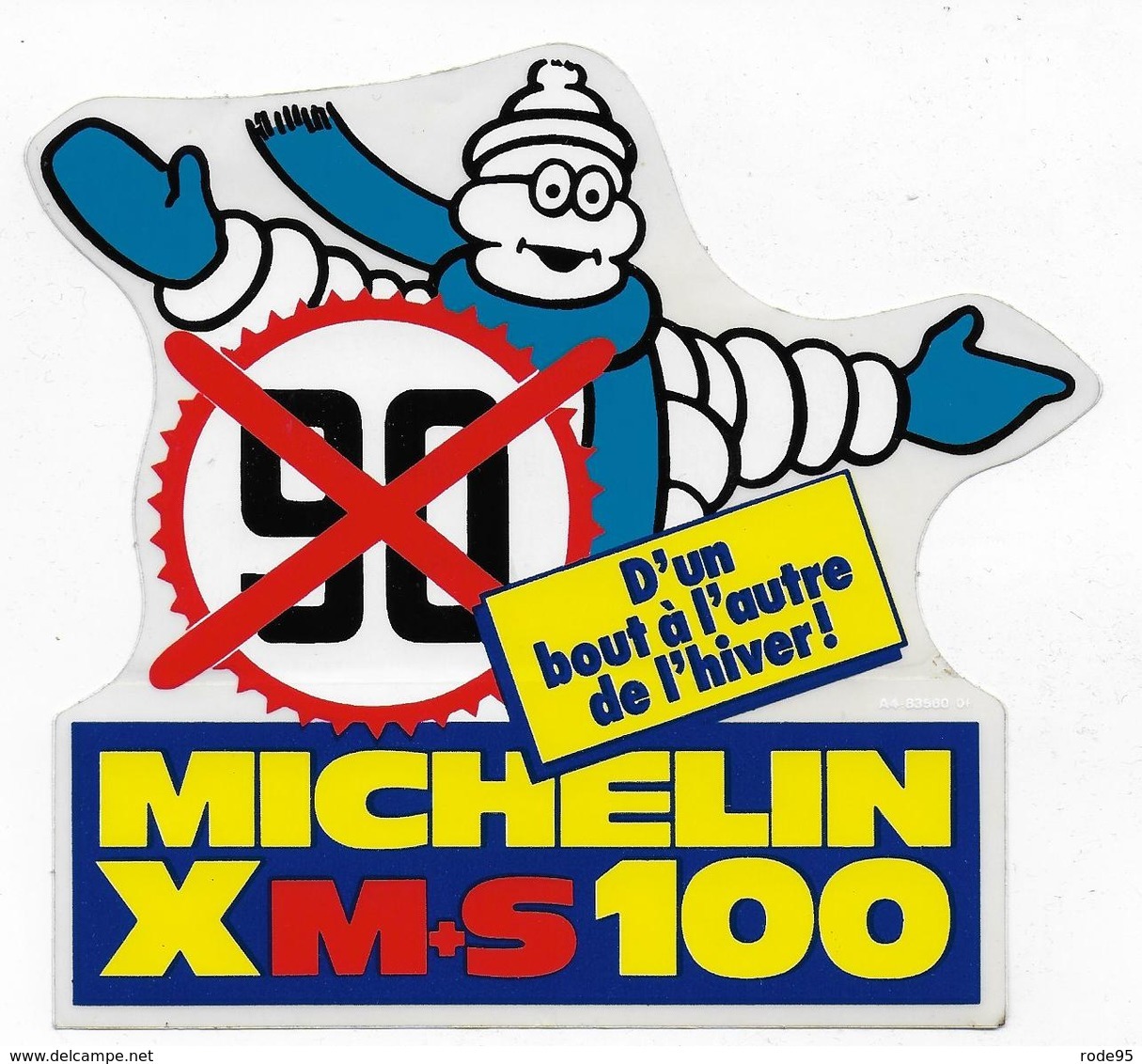 AUTOCOLLANT MICHELIN  XM+S 100  14 X 14 CM - Other & Unclassified
