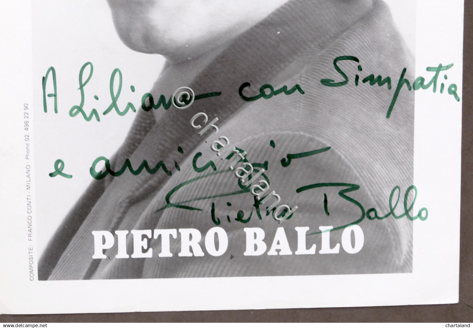 Musica Lirica - Autografo Del Tenore Pietro Ballo - Anni ’80 - Altri & Non Classificati