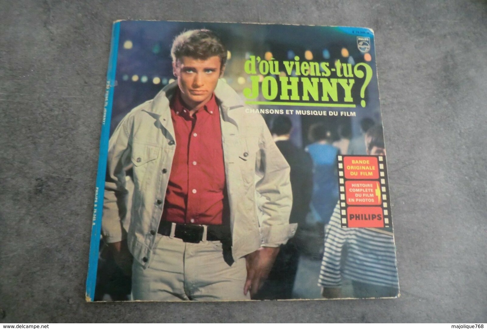 Disque De Johnny Hallyday - D'ou Viens Tu Johnny - Philips Médium B 76.245 R - Rock