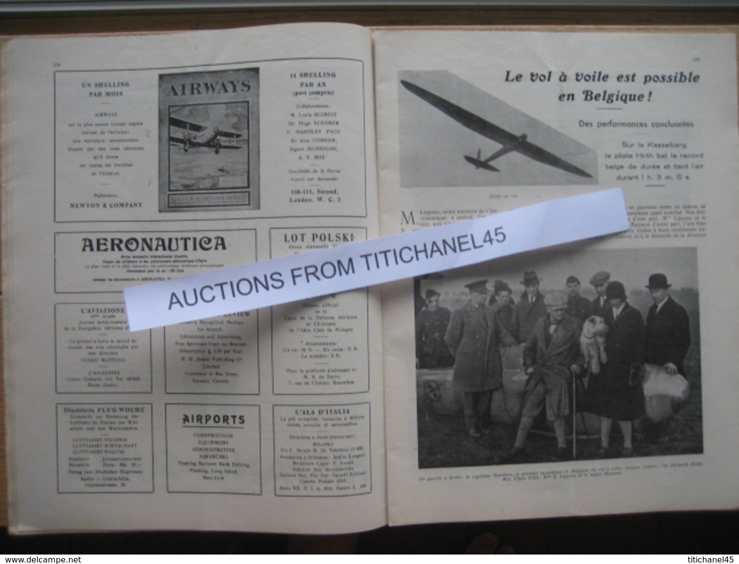 LA CONQUETE DE l'AIR 1930 n°2 - CONGO BELGE (16 pages) - ATELIERS de la SABCA - AVIA BH33 - LOUIS BLERIOT - SABENA