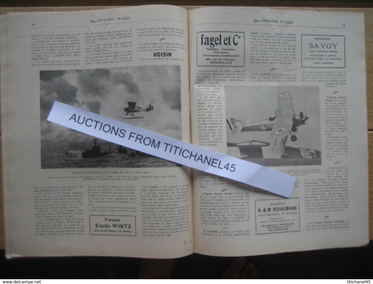 LA CONQUETE DE l'AIR 1930 n°2 - CONGO BELGE (16 pages) - ATELIERS de la SABCA - AVIA BH33 - LOUIS BLERIOT - SABENA