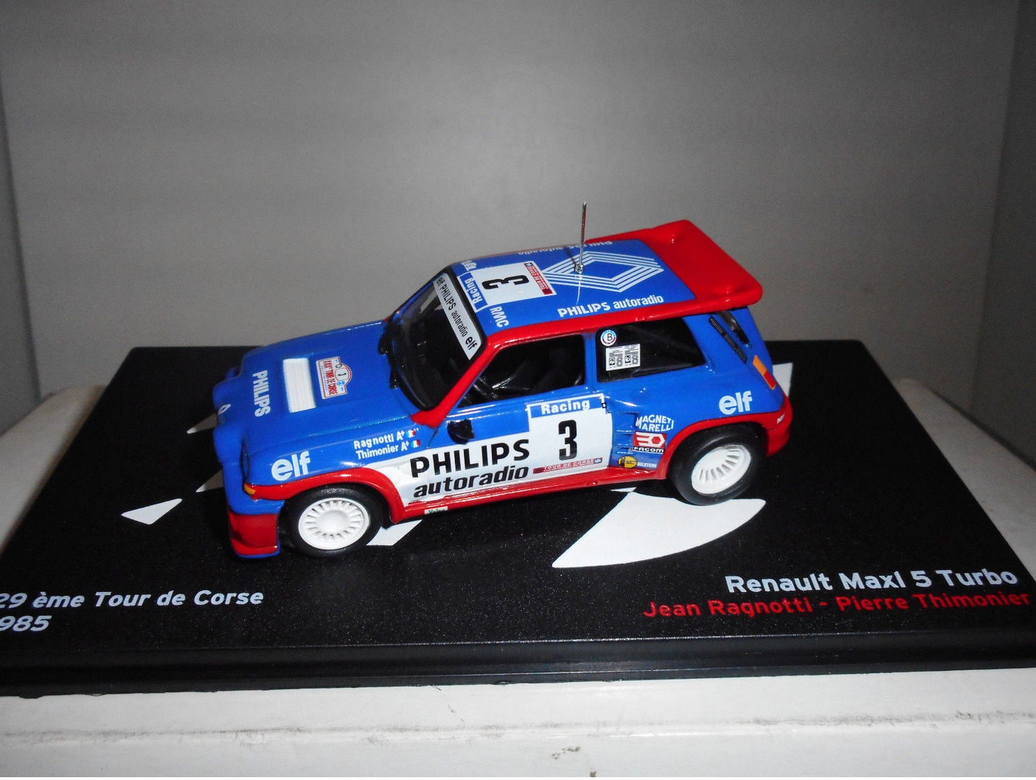 RENAULT 5 MAXI TURBO #3 TOUR DE CORSE 1985 RAGNOTTI THIMONIER IXO ALTAYA 1/43 - Rallye