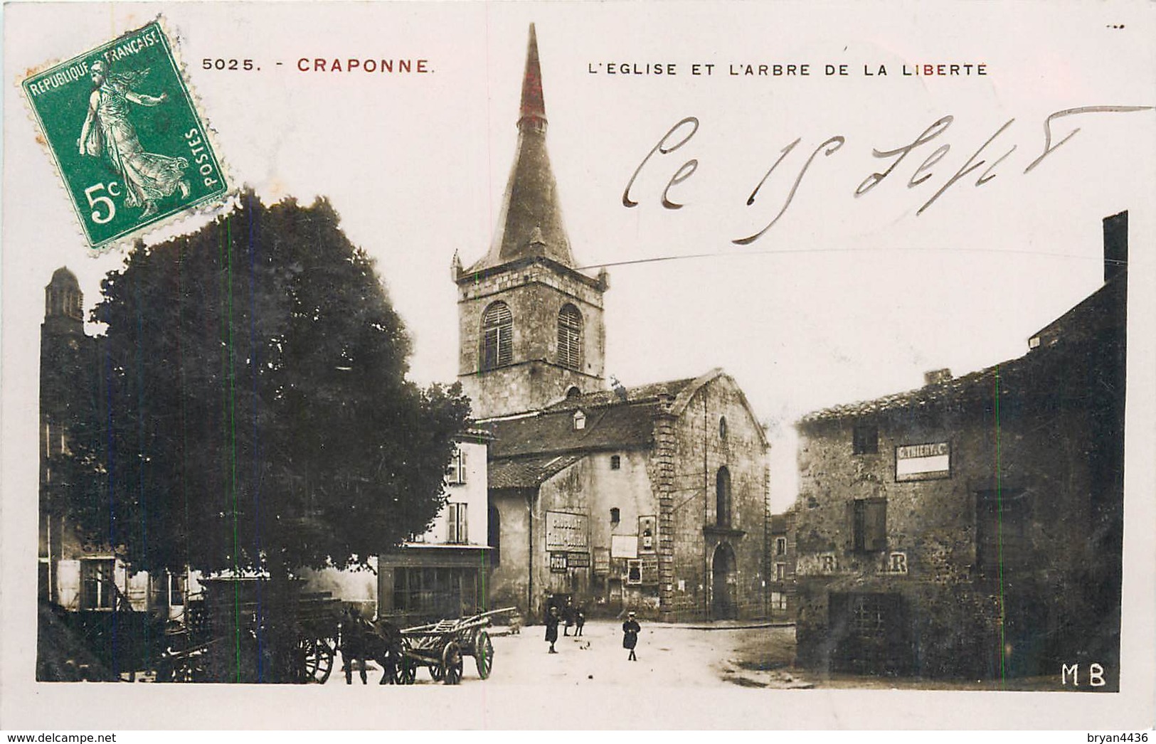 43 - CRAPONNE - HAUTE LOIRE - L'EGLISE ET L'ARBRE DE LA LIBERTE - VOIR SCANS - Craponne Sur Arzon