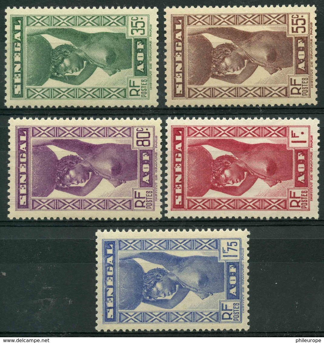 Senegal (1938) N 144 à 148 * (charniere) - Nuovi