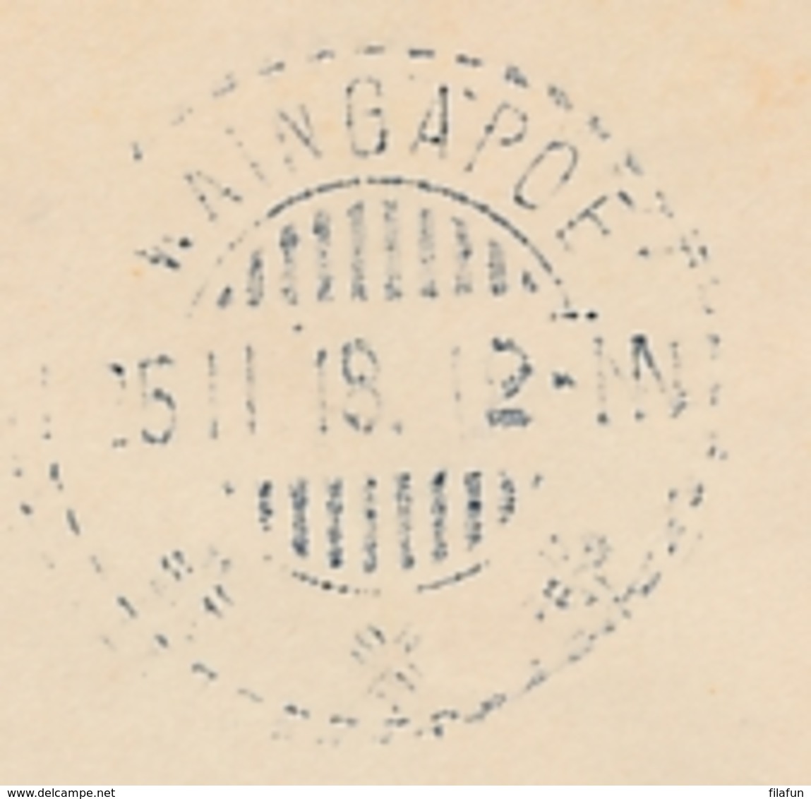 Nederlands Indië - 1918 - 12,5 Cent Wilhelmina, Envelop G27 Van LB WAINGAPOE Naar Lawang - Nederlands-Indië