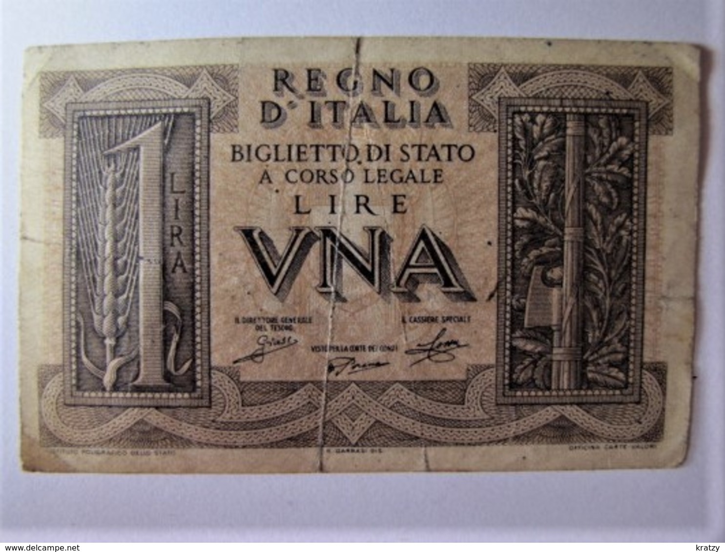 ITALIE - REGNO D'ITALIA - UNA LIRA - Regno D'Italia – 1 Lira