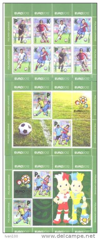 2012. Transnistria, EURO'2012, Sheetlet + 2 S/s, Mint/** - Eurocopa (UEFA)