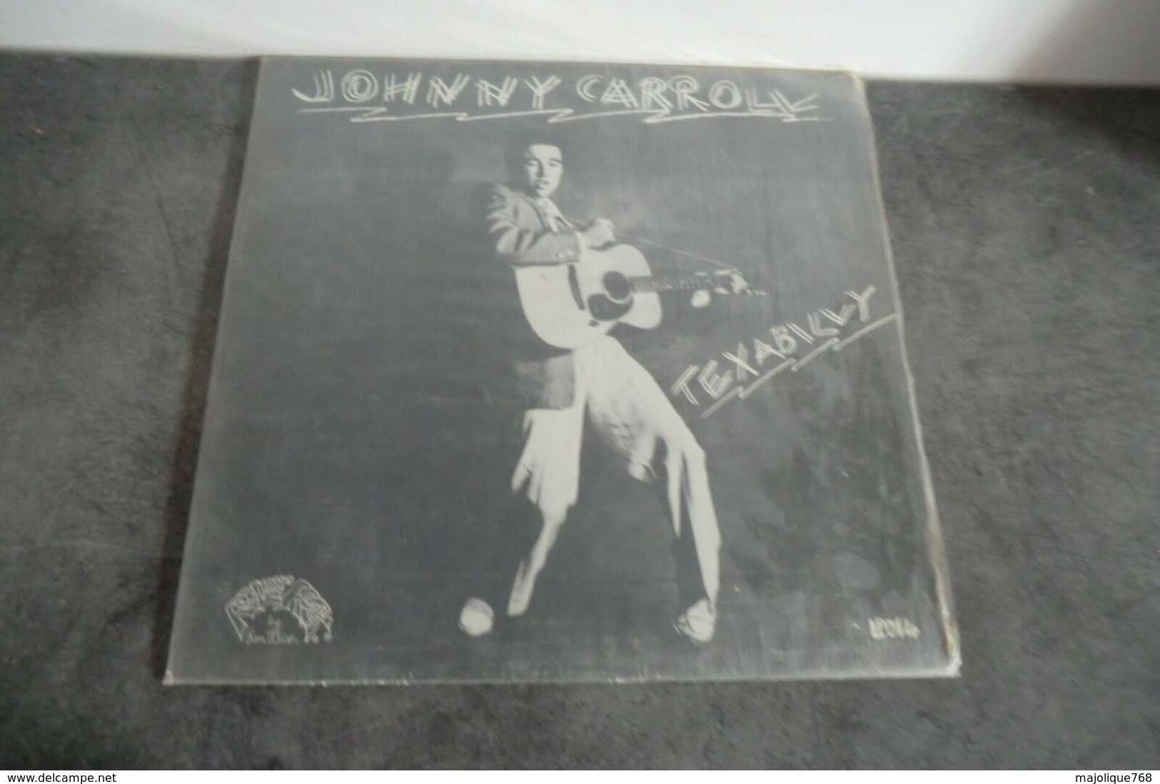 Disque 33 Tours De Johnny Carroll - Texabilly - Rollin' Rock LP 014 - 1978 - Rock