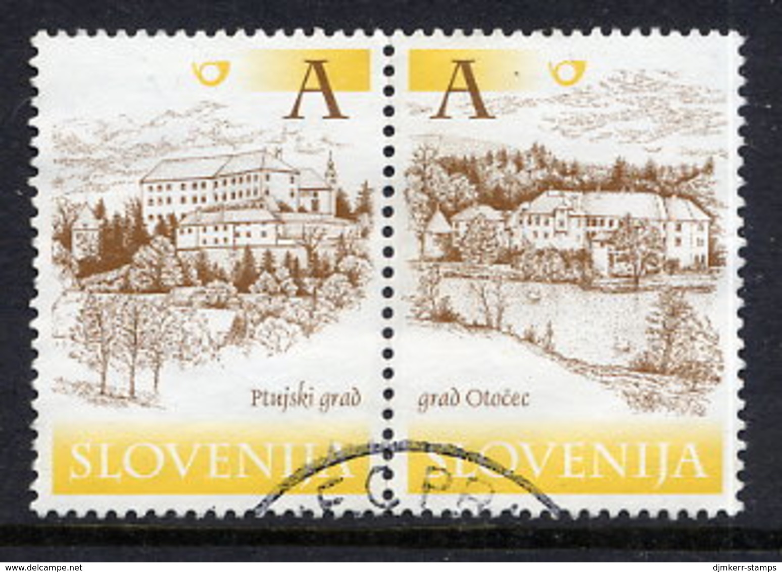 SLOVENIA 2000 Castles Definitive Rate A Used Pair.  Michel 316-17 - Slovenia