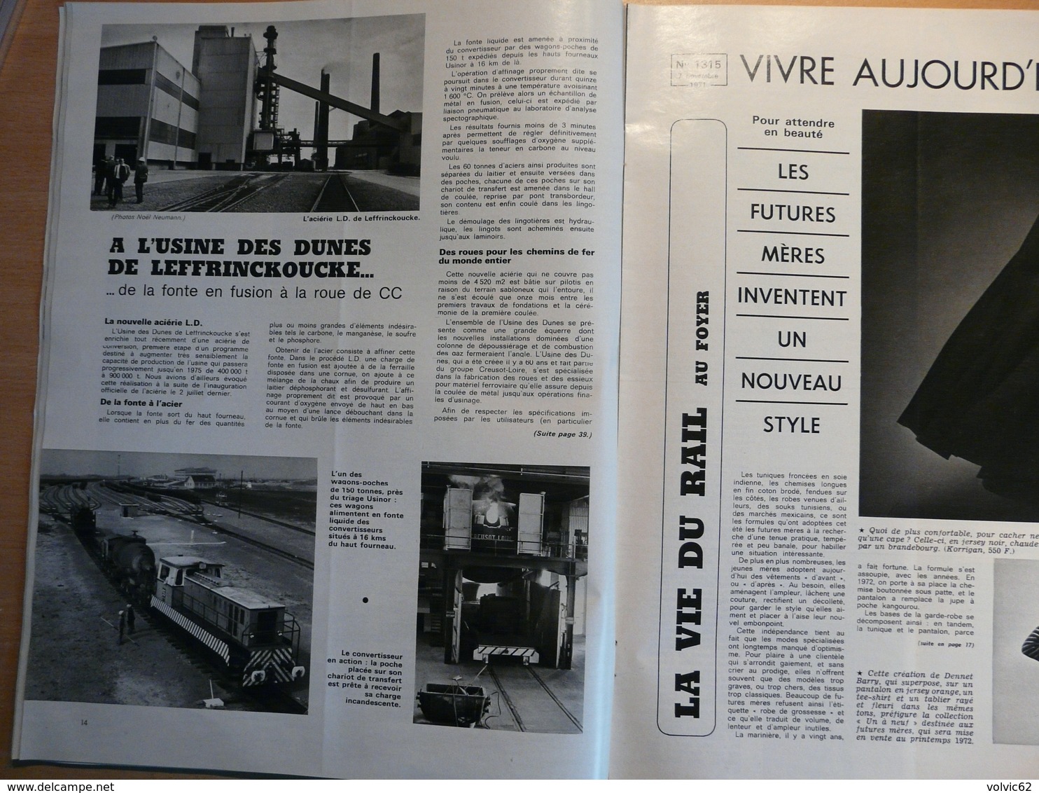 Vie du Rail 1315 1971 Dunkerque port industriel usine des dunes leffrinckoucke  grande synthe usinor ziegler givors