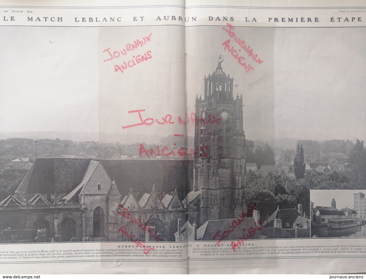 1910 AVIATION - LE CIRCUIT DE L'EST - LEBLANC - CORBEIL - LEGAGNEUX - NOGENT SUR SEINE - AUBRUN