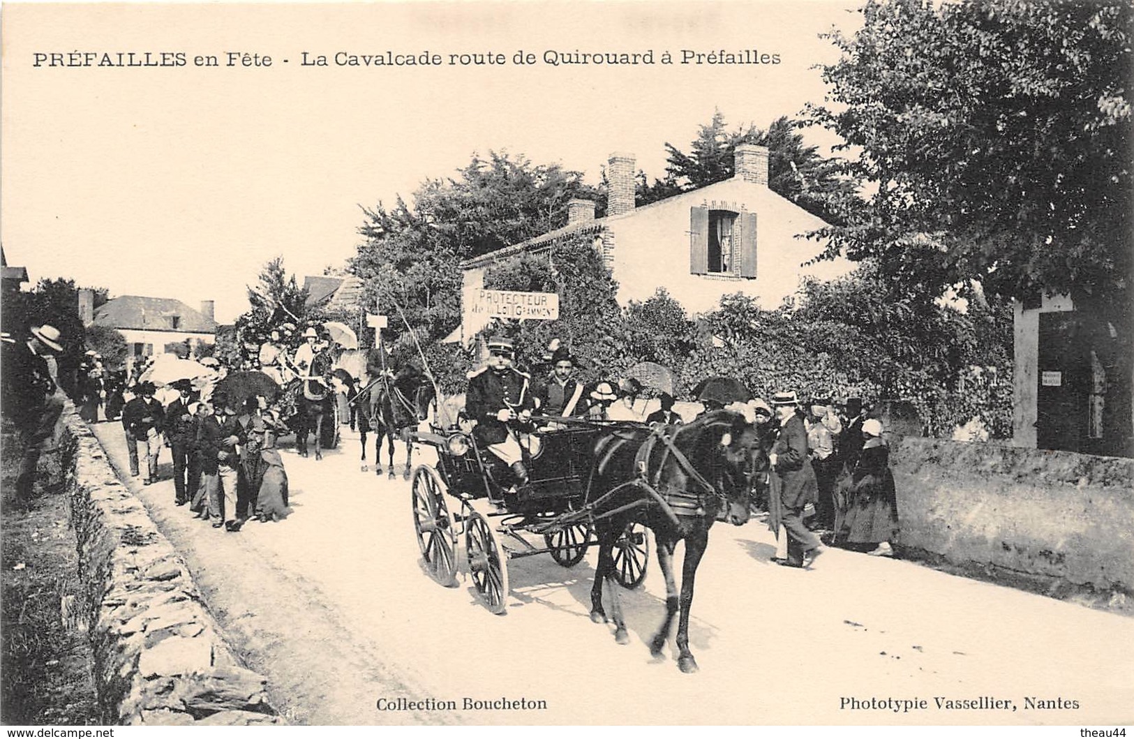 ¤¤  -   PREFAILLES En Fête   -  La Cavalcade Route De Quirouard   -  Attelage    -  ¤¤ - Préfailles